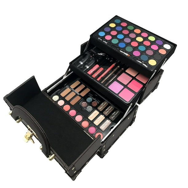 BR Makeup Trunk Train Case with Makeup and Reusable Case Makeup Gift