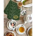 thumbnail image 4 of Dark Green Gold Floral Kitchen Dish Towels for Drying Dishes Set of 4, Modern Abstract Art Spring Flowers Waffle Weave Microfiber Hand Tea Bathroom Towels Quick Dry & Absorbent Towel 15.7x23.6, 4 of 7
