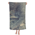 thumbnail image 1 of Animal Pattern Gray Cat Photograph Hand Towel Bath Facecloth Soft Cotton Washcloth, 1 of 4