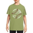 thumbnail image 2 of GBSYEWXS Toddler Children Boys T-Shirts Breathable Quick Dry Baseball Print Tee Short Sleeve Crew Neck Size 3-4 Years Green Tops, 2 of 4