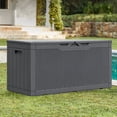 thumbnail image 4 of Devoko Outdoor Waterproof 105 Gallon Resin Deck Box, Gray, 4 of 7