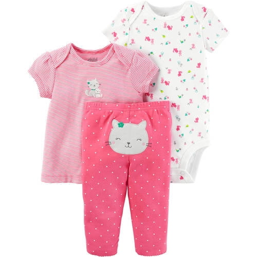 Child Of Mine Baby Girl 3pc Set Kitty