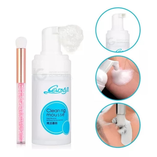 Kit Shampoo Espuma Lash Y Brocha Para Extensiones Pestañas JoSamMy Espuma/Brocha Pestañas