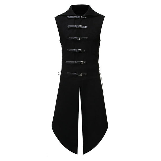 Ropa de fantasía Medieval para Halloween, Túnica gótica, chaleco renacentista, abrigos de Guerrero Eif, prendas de vestir exteriores, disfraces de pirata, Disfraz para Hombre