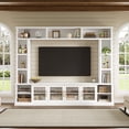 thumbnail image 2 of LiviNest All-in-One Entertainment Center for Living Room: 5-in-1 TV Stand with Bookshelves & Glass Doors - 80 Inch TV Console Unit with 176lbs Capacity & Anti-Tip Safety for Family Homes, 2 of 6