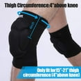 thumbnail image 6 of MUZOOY 4-Pair Elastic Knee Pads M, Thick Sponge Collision Avoidance Warm Anti-Slip 5 Size Knee Sleeve Basketball Volleyball Sport Pad Adults Kids, 6 of 6