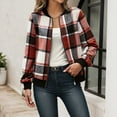 thumbnail image 2 of Shadoumai Jackets for Women Trendy Long Sleeve Plaid Shackets Casual Zip up Fall Lightweight Jacket Fall Winter Outfits 2025, 2 of 6