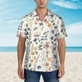 thumbnail image 4 of Fotbe Watercolor Floral Hawaiian Shirt for Men Unisex Summer Beach Casual Short Sleeve Cotton Linen Button Down Shirts-X-Large, 4 of 9