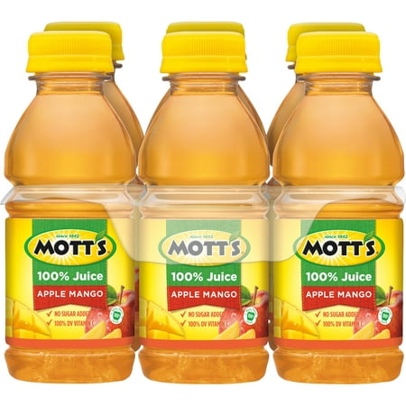 Mott's 100% Apple Mango Juice, 8 Fl Oz Bottles, 6 Count (Pack of
