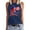 Navy, variant on Grey Women's Gradient Coconut Tree Tank Tops Summer Sleeveless V Neck Button down Shirt, L