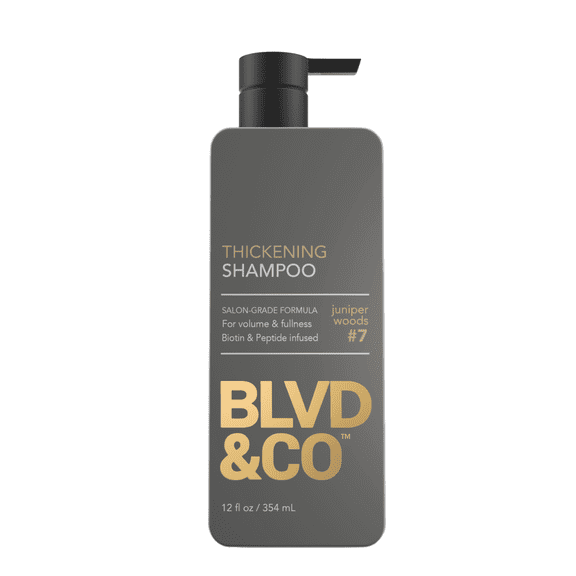 BLVD & CO Men’s Thickening Shampoo with Biotin & Peptides, Volumizing, Sulfate-Free, Clean Ingredients