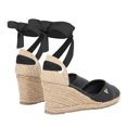 thumbnail image 3 of Alpargata De Plataforma Habana Con Yute Natural Piel Vegana Negro Con Ajuste Estilizado Para Mujer, 3 of 5