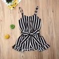 thumbnail image 2 of Luiryar Baby Girls Summer Sleeveless Romper Stripe Single-breasted Shorts, 2 of 5