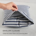 thumbnail image 4 of Ntbay 2 Pack Natural Jersey Cotton Toddler Pillowcases, Soft and Breathable Travel Pillow Cases with Envelope Closure, 13" x 18", Blue and Gray Stripe, 4 of 5