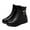 Women a.Black Shoes, variant on Warm Winter Women's Chunky Heel Ankle Boots with Classic Round Toe and Side Zipper Cozy Fleece Lined Booties Black 37