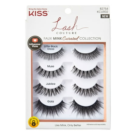 Kiss Lash Couture Faux Mink Curated Collection 4-Pairs (Pack of 2)