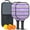 Black-1, variant on Pickleball Paddles Set Of 2, Fiberglass Surface, Colorful Geometry Print, 4 Balls & Bag