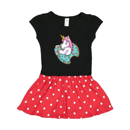 

Inktastic Unicorn Donut Gift Toddler Girl Dress