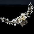 thumbnail image 1 of Diadema de boda para novia, diadema con perlas de cristal, accesorios para el cabello para mujer (oro, oro rosa), 1 of 5