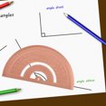thumbnail image 3 of unbranded Protractor for Drawing Semicircle Copper School Supplies 1Set, 3 of 4