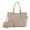 SD Taupe, variant on MKF Collection Bonita Checker Women's Tote Bag with Wristlet Wallet, Vegan Leather 2Pcs Shopper Handbag Set by Mia K - Purple