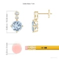 thumbnail image 2 of Angara Natural 2.24 Ct. Aquamarine with Diamond Dangle Earrings in 14K Yellow Gold for Women, 2 of 8