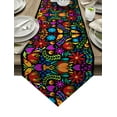 thumbnail image 2 of Colorful Mexico Abstract Flower Modern Table Runner Cotton Linen Tablecloth Wedding Party Dinner Coffee Table Decoration Cloth, 2 of 5
