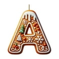 thumbnail image 2 of 26 Gingerbread Alphabet Ornaments A to Z - Decorative Hanging Xmas Letters for Christmas Tree DIY Craft, 2 of 4