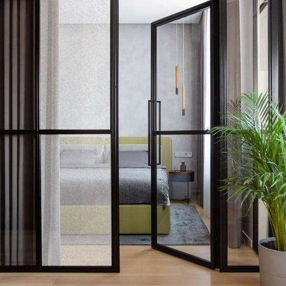 WHAMVOX 1 Roll Window Privacy Film Frosted Glass Static Cling UV Blocking Removable Window Stickers Opaque for Home Office