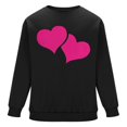 thumbnail image 4 of Wyobmus Men's Valentine'S Day Printed Sweatshirts Casual Long Sleeve Round Neck Base Hoodie A-Black, 4 of 6