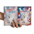 thumbnail image 3 of Happy New Year Samoyed Chills on Year-End Party Travel Passport Wallet Siberian Sammy Dog Lover PU Leather Passport Holder Cover - 12023, 3 of 5