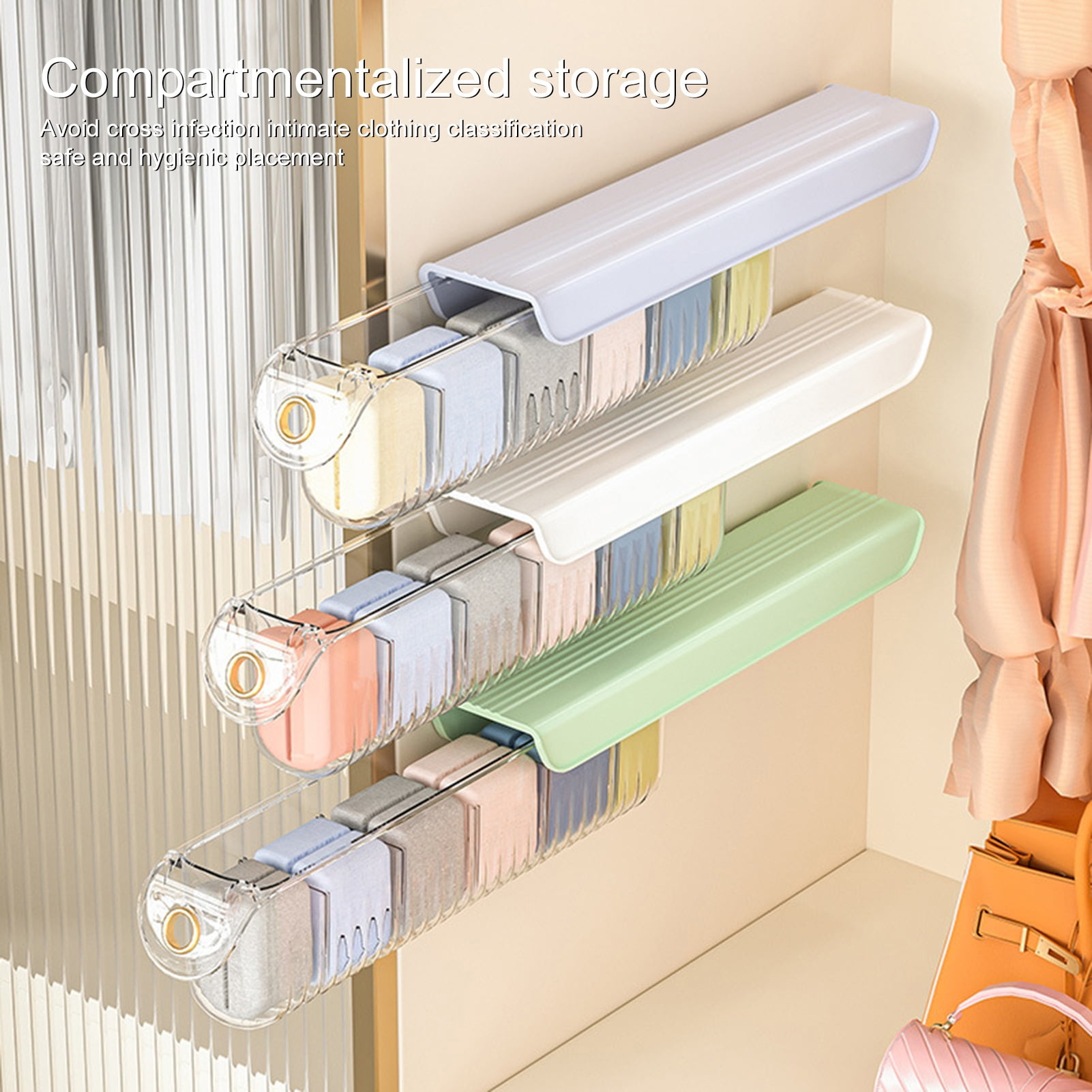 Washranp Socks Underwear Wall Mount Drawer Organizer,Multifunction