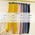 thumbnail image 4 of YYDGH Women's Home Pajamas Pants Elastic Waist Cuffed Hem Soft Lounge Pants Casual Loose Fit Sleep Pajama Bottoms with Pockets Daily Wear, 4 of 6