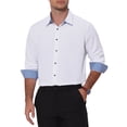 thumbnail image 5 of Men's Dress Shirt Casual Business Long Sleeve Button Down Shirts M White, 5 of 6