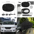 thumbnail image 6 of Yuyamidu Black Leopard Print Car Hood Cover Protector Elastic Vehicle Side View Mirror Wrap 3pcs Car Front Hood Cover Removable Mirror Covers Auto Accessories for Cars Sedans, 6 of 7