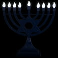 thumbnail image 7 of Northlight Battery Operated LED Lighted Star of David Hanukkah Menorah - 11.75" - Blue, 7 of 7