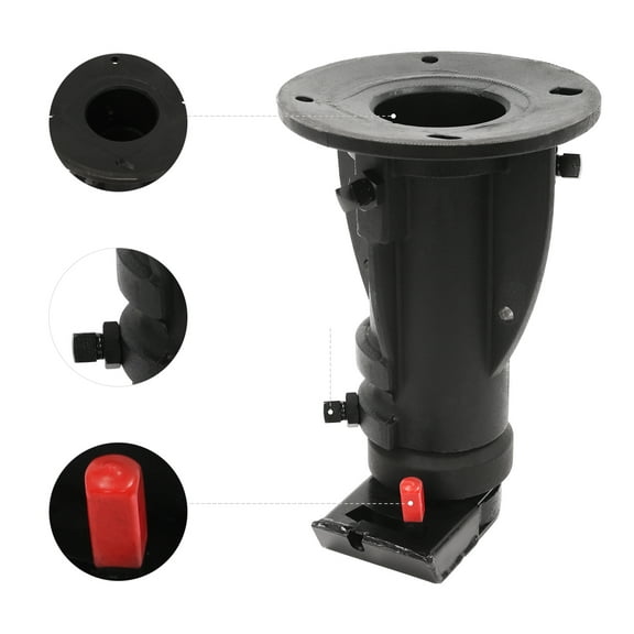 Black Wheel to Gooseneck Adapter Adjustable 5th Wheel Adapter for Camper/RV/Trailer's Kingpin Box