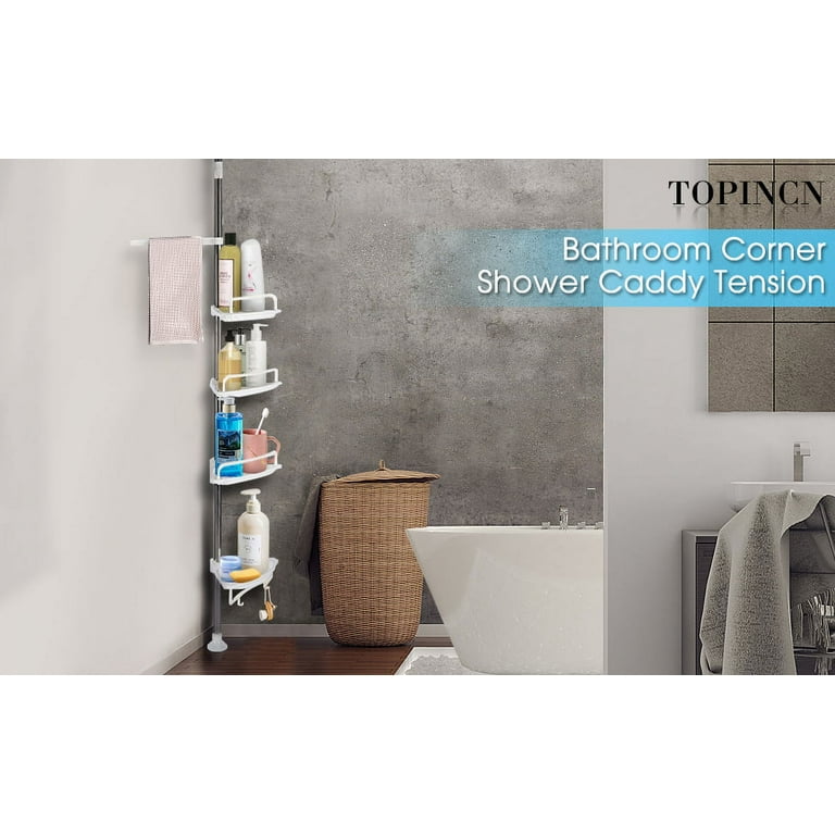 Rustproof Bathroom Corner Shelf Shower Caddy Shower Tension Pole