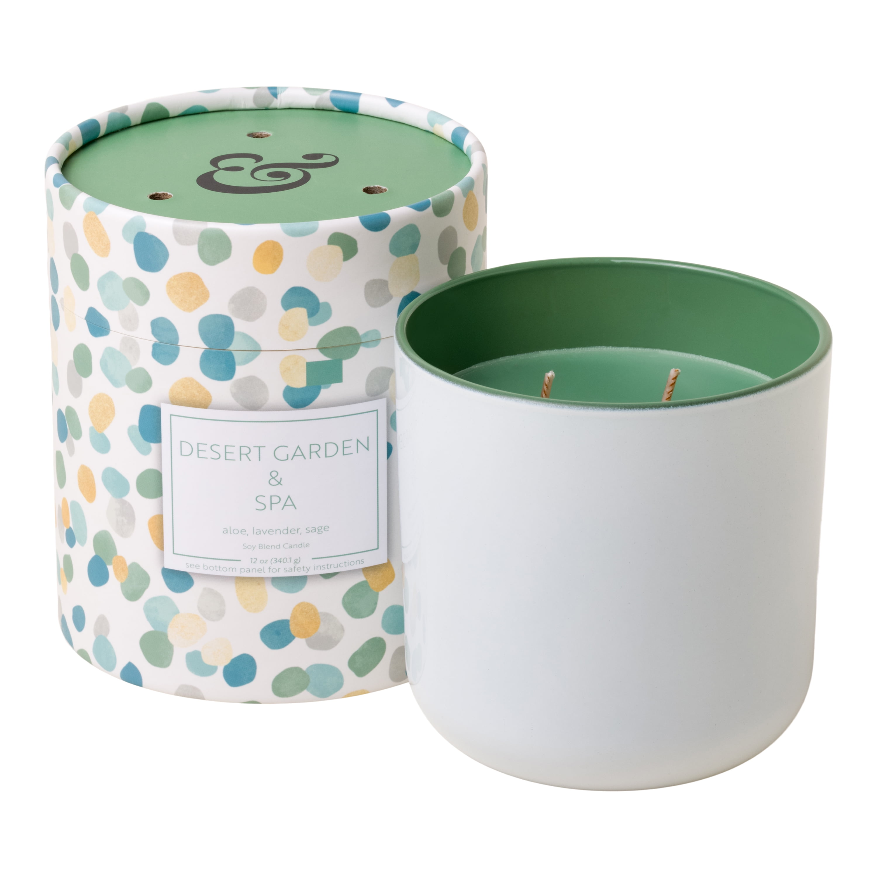 Better Homes & Gardens 12oz Desert Garden & Spa Scented 2-Wick Boxed Jar Candle