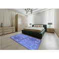thumbnail image 5 of Ahgly Company Machine Washable Indoor Square Transitional Sky Blue Area Rugs, 7' Square, 5 of 7