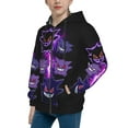 thumbnail image 2 of Gengar Teens Boys Girls Zip Up Hoodies 3d Print Long Sleeve Hooded Sweatshirt Jacket With Pocket Small, 2 of 8