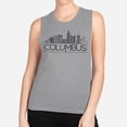 thumbnail image 2 of Skyline Columbus Ohio Women's Muscle Tank Medium Heather Grey, 2 of 5