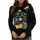 thumbnail image 3 of Puntoco Suéter Casual De Mujer con Estampado De Navidad Suéter De Cuello Redondo Top Liquidación De Navidad Puntoco Puntoco-187, 3 of 3