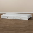 thumbnail image 5 of Baxton Studio Mariana Classic and Traditional White Finished Wood Twin Size Trundle, 5 of 6