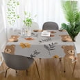 thumbnail image 3 of Yayeee Tablecloths 60" x 120" Rectangle Wrinkle Resistant Party Table Cover, Brown Cartoon Bears, 3 of 8