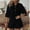 Black, variant on Womens 2 Piece Outfits Going Out Solid Color Half Sleeve Blouse Shorts Suit Outfit Fall Two Piece Sets for Women