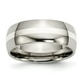 thumbnail image 2 of Titanium Sterling Silver Inlay 8mm Polished Band, 2 of 10