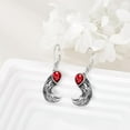 thumbnail image 3 of MYSTICPOEM Angel Wing Earrings 925 Sterling Silver Feather Dangle Drop Earrings Angel Wing Jewelry Gift for Women, 3 of 8