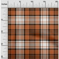 thumbnail image 2 of oneOone Cotton Silk Rust Brown Fabric Tartan Dress Material Fabric Print Fabric By The Yard 42 Inch Wide, 2 of 4