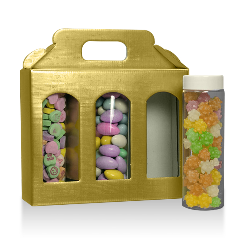 Window Gold Gable Box 71/2" X 2 3/8" X 3 1/2" Quantity 25 by Paper Mart